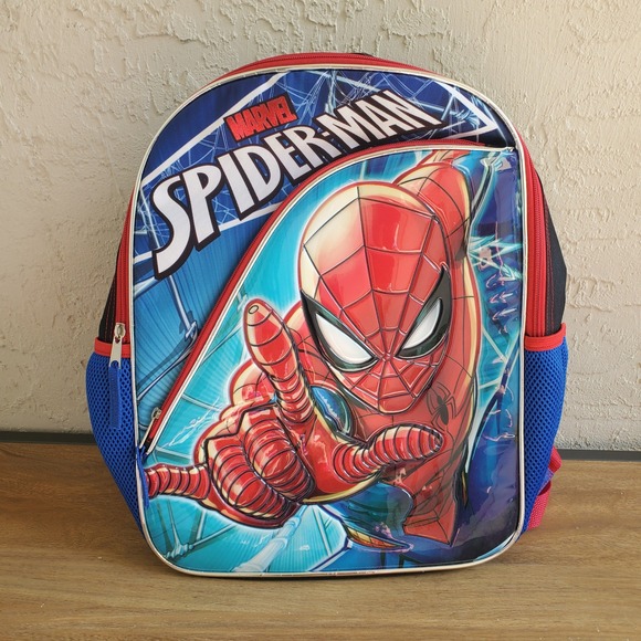 Marvel Other - Marvel Spider-Man Backpack Kids School Bag Blue Red Web-Slinging Graphic Comic